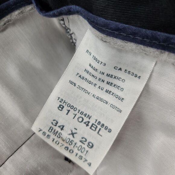 Timber Creek Mens Pants Dark Blue Size 34 100% Cotton Button Zipper Pockets - Picture 5 of 12